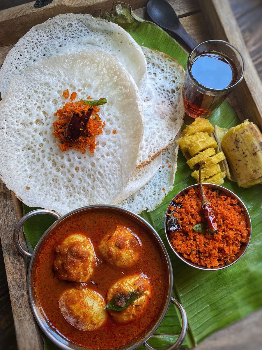 Appam & Egg Curry